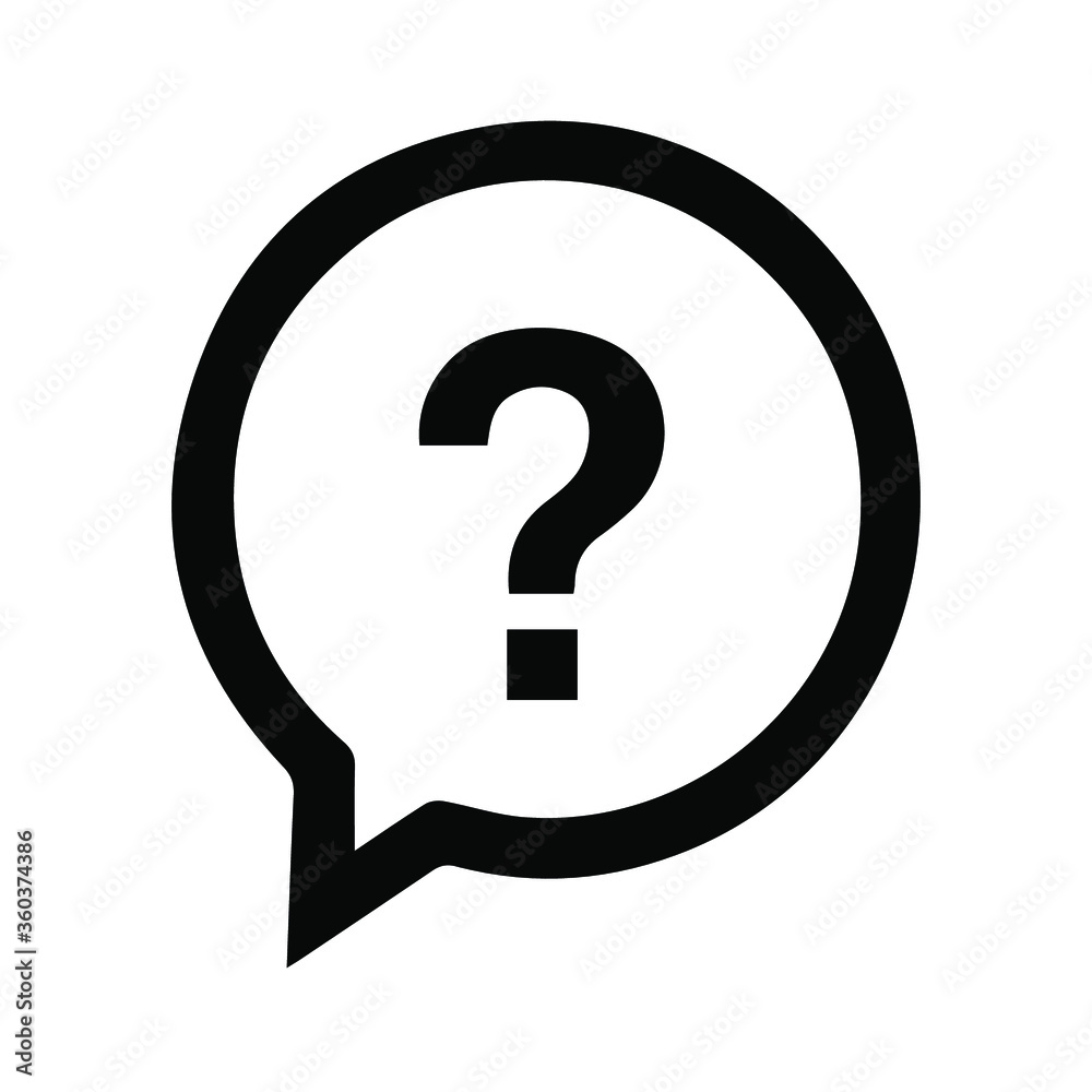 Question Mark in Bubble Icon Vector. EPS 10 Question Mark in Bubble Icon Vector. EPS 10