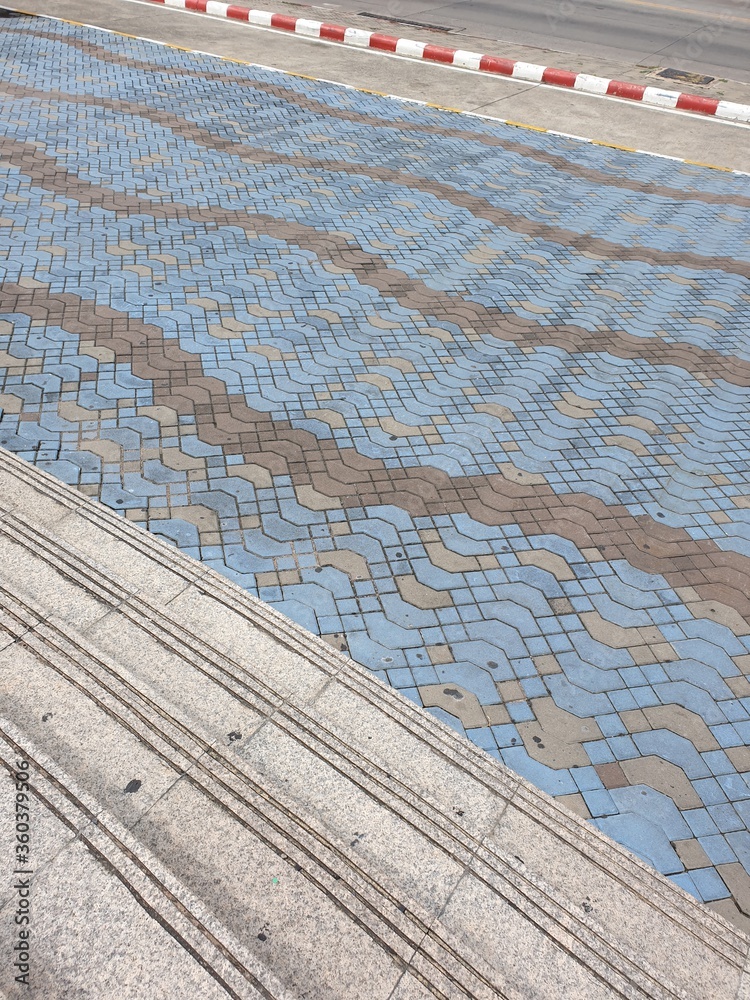 Path from paving slabs