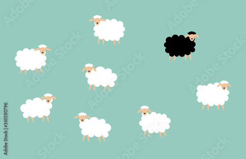 cute sheep wallpaper vector