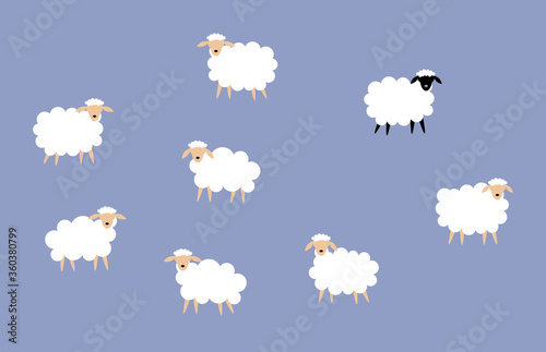 cute sheep wallpaper vector