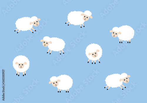 cute sheep wallpaper vector
