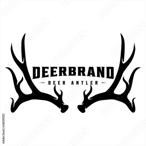 Leinwand Poster vintage deer brand logo  icon and template