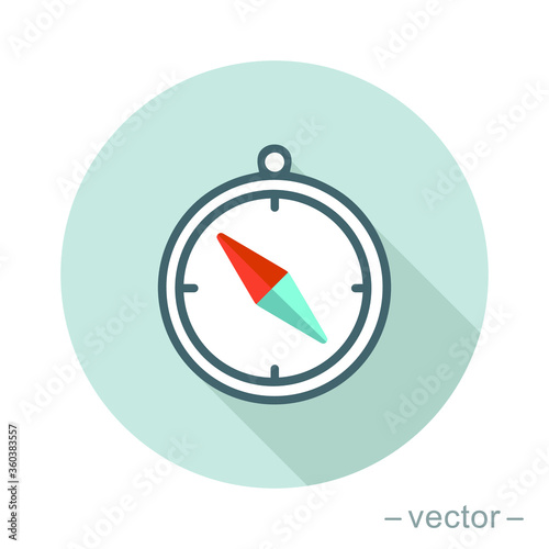 Free Download Compass flat icon - From Map, Navigation, and Location Icons set. Vector illustration. EPS 10. - GFXLoad
