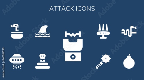 attack icon set