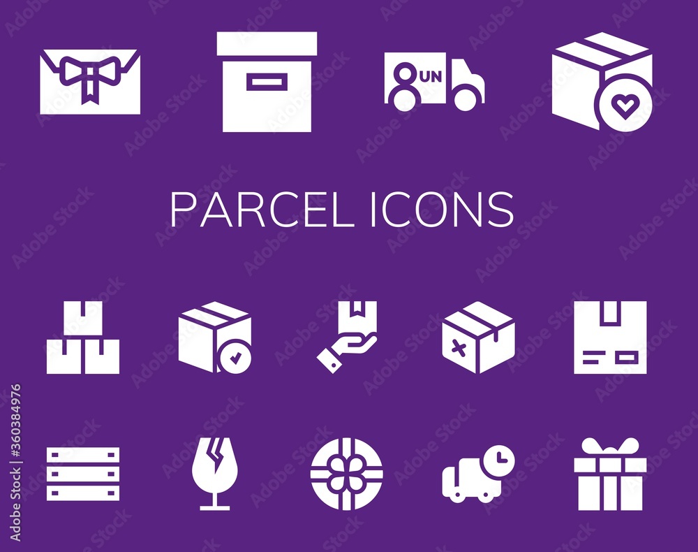 Modern Simple Set of parcel Vector filled Icons Modern Simple Set of parcel Vector filled Icons