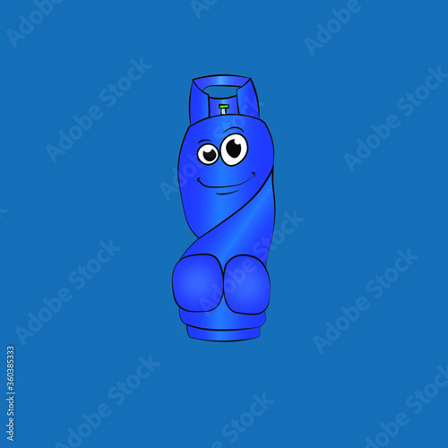 gas cylinder character illustration mascot