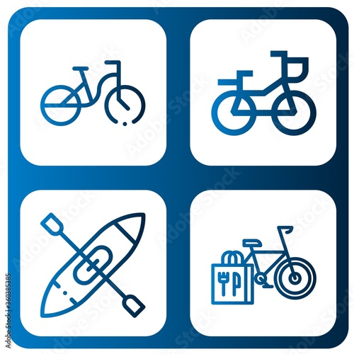 Set of biking icons