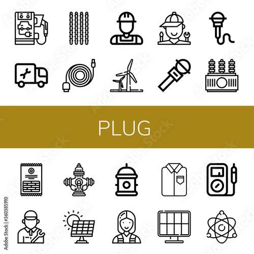 Set of plug icons