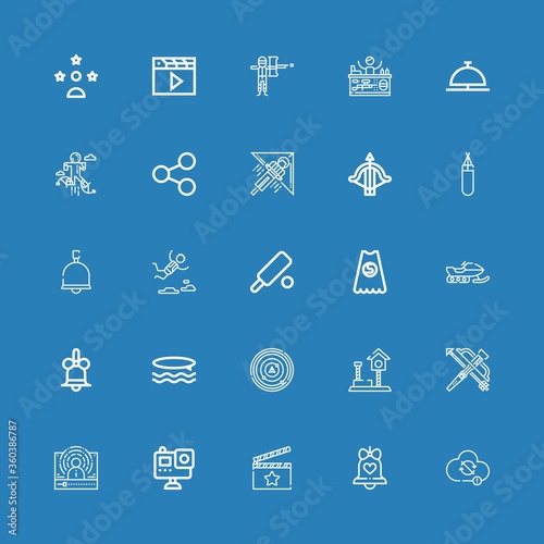 Editable 25 action icons for web and mobile