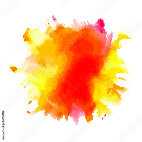 vector illustration of a colorful splash on white.