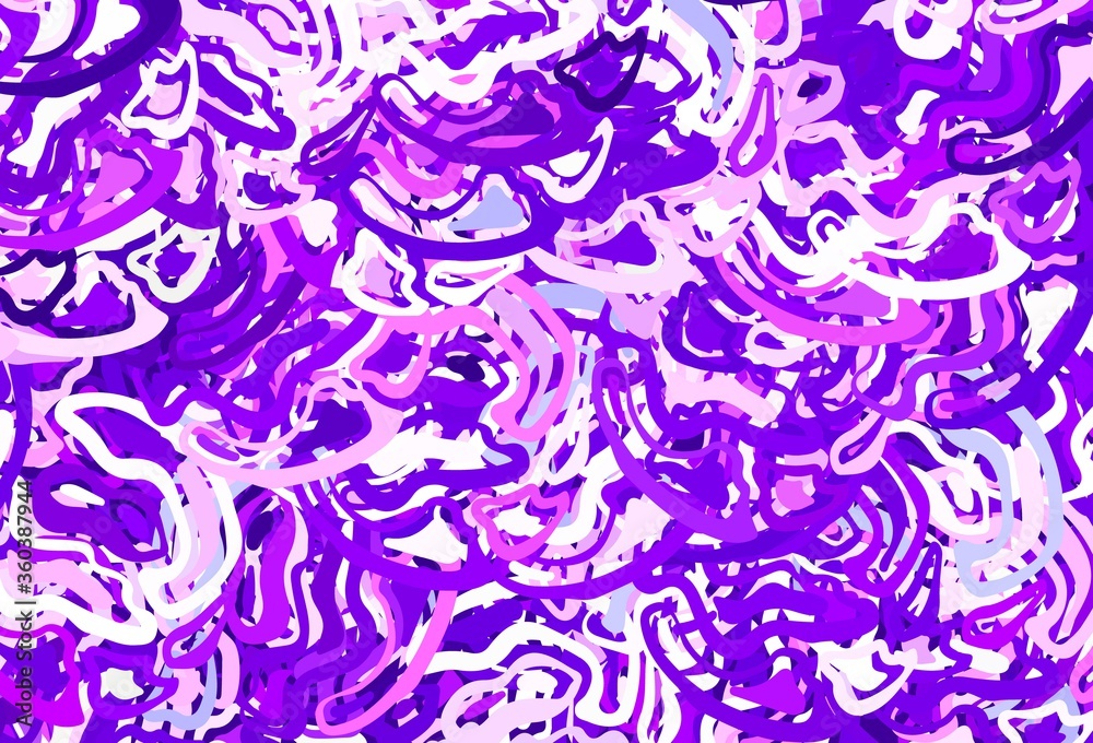 Light Purple vector template with chaotic shapes. Light Purple vector template with chaotic shapes.