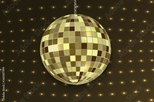 Mirror disco ball isolated.
