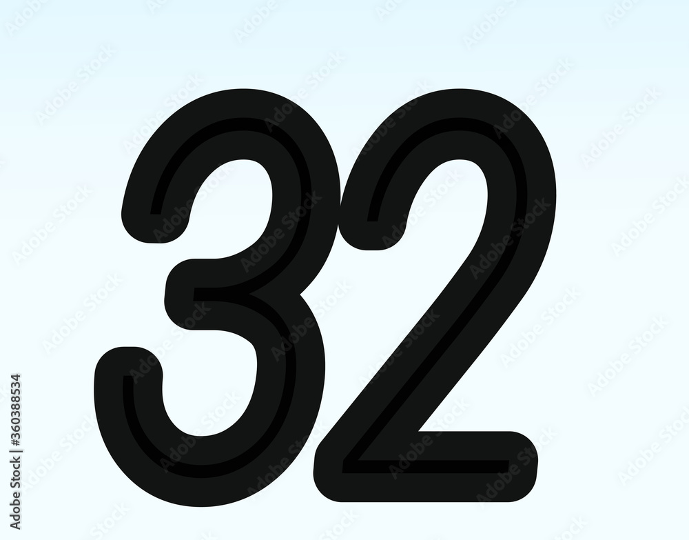 custom made wallpaper toronto digital Black color Numbers set in hand drawn calligraphy style and white  background ,