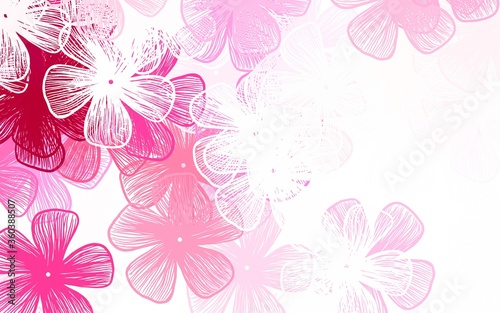 Light Pink vector natural pattern with flowers