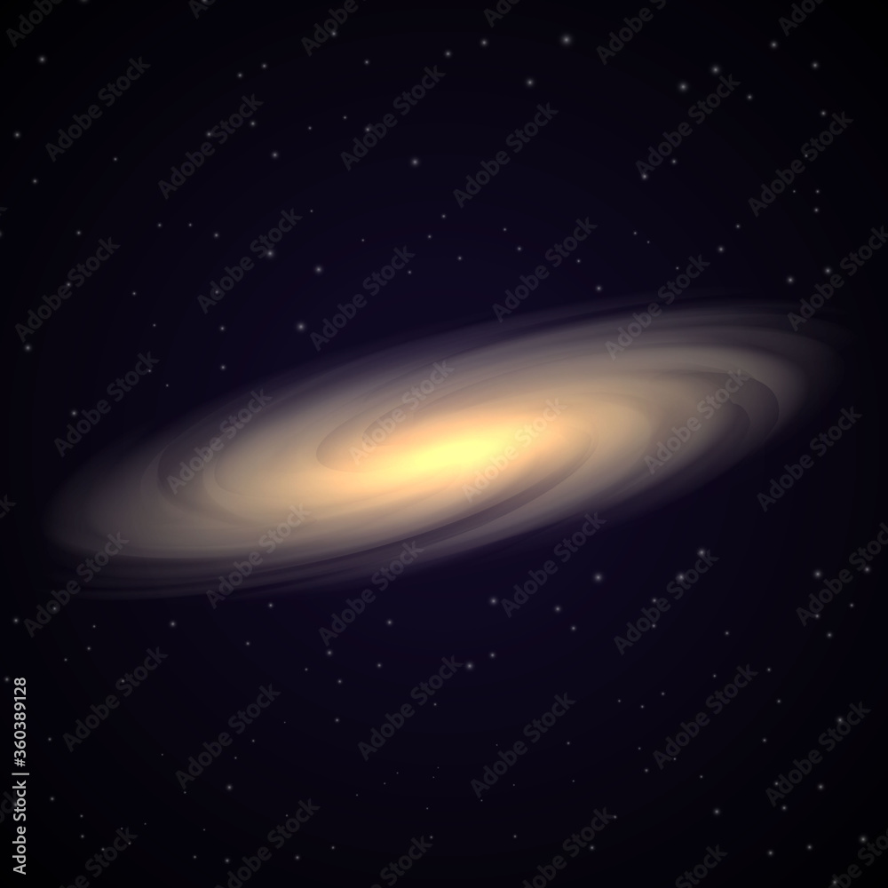 Fototapeta premium Spiral swirl galaxy on space