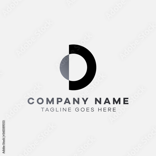 Minimalist letter "O+D" logo design. 