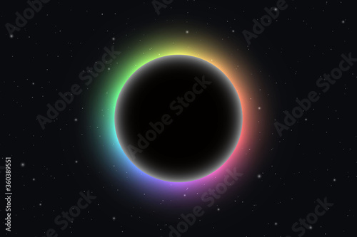 Space glow light background