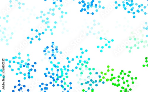 Light Blue, Green vector background with forms of artificial intelligence.