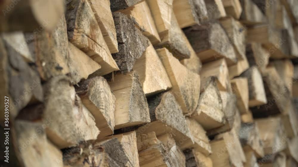 Neatly folded laying the wood. The wood texture of split wood. The problem of renewable energy sources. A lot of wood neatly stacked in a woodpile. Neatly folded laying the wood. The wood texture of split wood. The problem of renewable energy sources. A lot of wood neatly stacked in a woodpile.