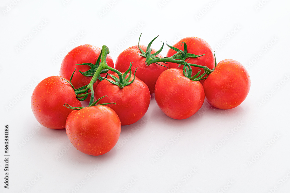 Fresh Tomatoes on White Background