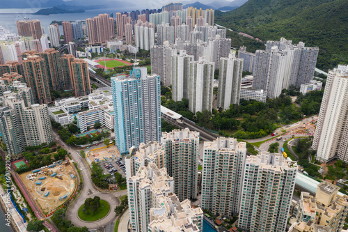  Aerial view of Hong Kong city