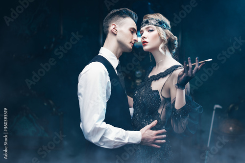 glamorous couple in love