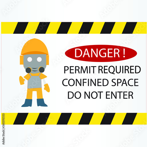 Foto Confined space authorized personnel only