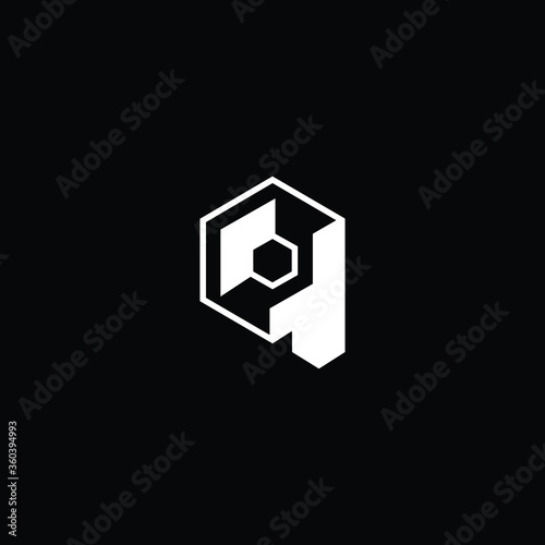 Professional Innovative 3D Initial Q logo and QQ logo. Letter Q QQ Minimal elegant Monogram. Premium Business Artistic Alphabet symbol and sign