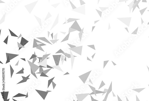 Light Gray vector template with crystals, triangles.