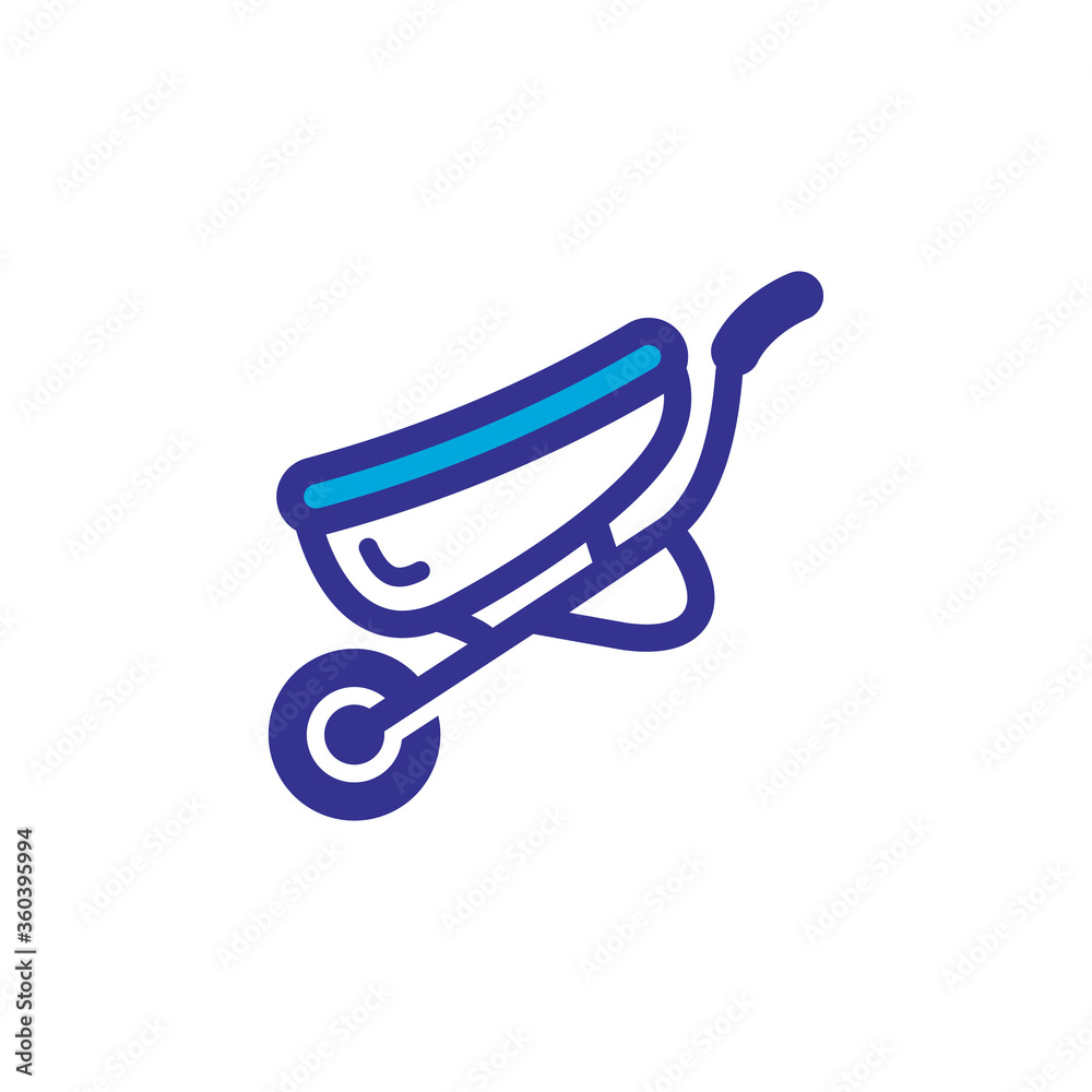 wheelbarrow icon logo illustration design wheelbarrow icon logo illustration design