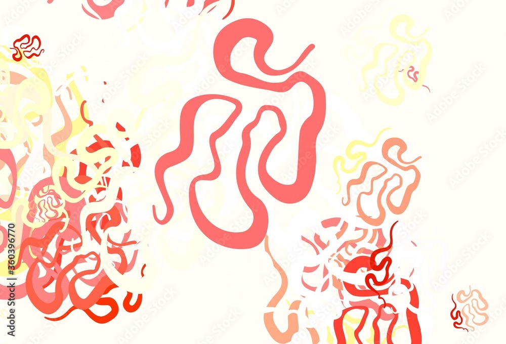 Light Orange vector template with chaotic shapes. Light Orange vector template with chaotic shapes.