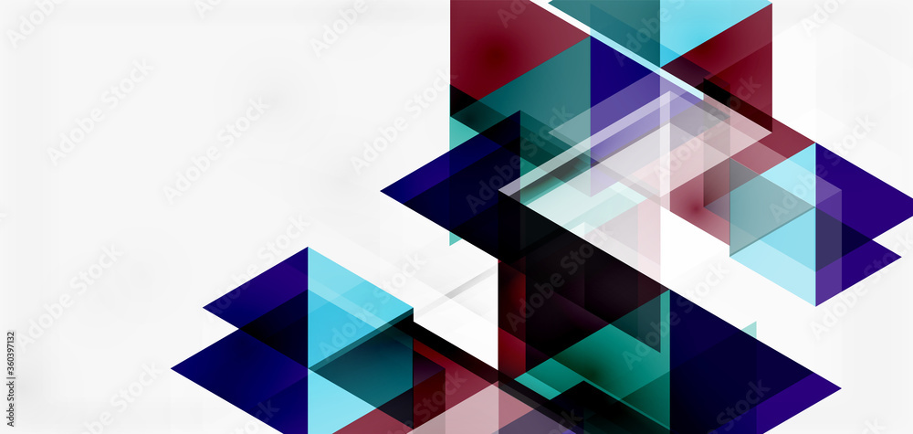 Geometric abstract background, mosaic triangle and hexagon shapes. Trendy abstract layout template for business or technology presentation, internet poster or web brochure cover, wallpaper Geometric abstract background, mosaic triangle and hexagon shapes. Trendy abstract layout template for business or technology presentation, internet poster or web brochure cover, wallpaper