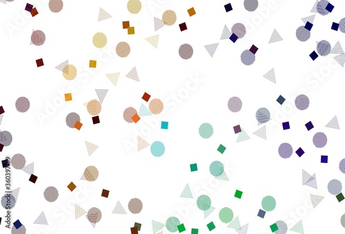 Fototapeta Naklejka Na Ścianę i Meble -  Light Multicolor vector background with polygonal style with circles.