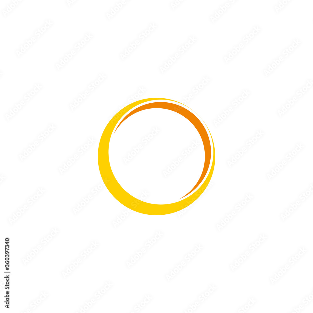simple geometric golden 3d flat ring symbol logo vector simple geometric golden 3d flat ring symbol logo vector