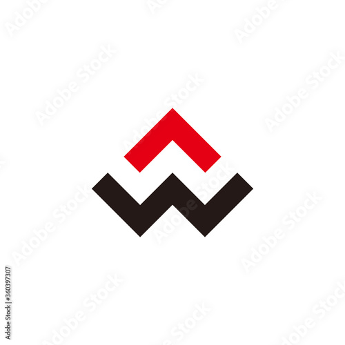 Free Download letter aw arrow up geometric line logo vector - GFXLoad