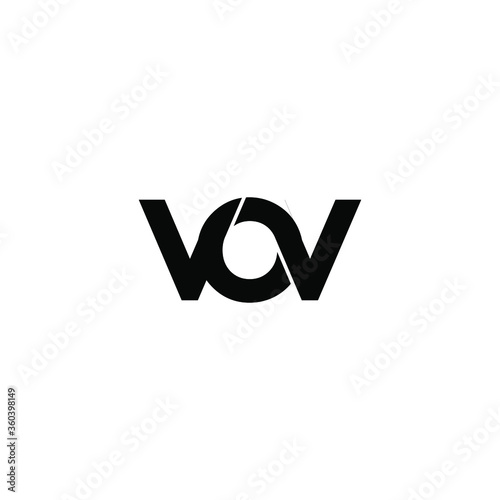vov letter original monogram logo design photo