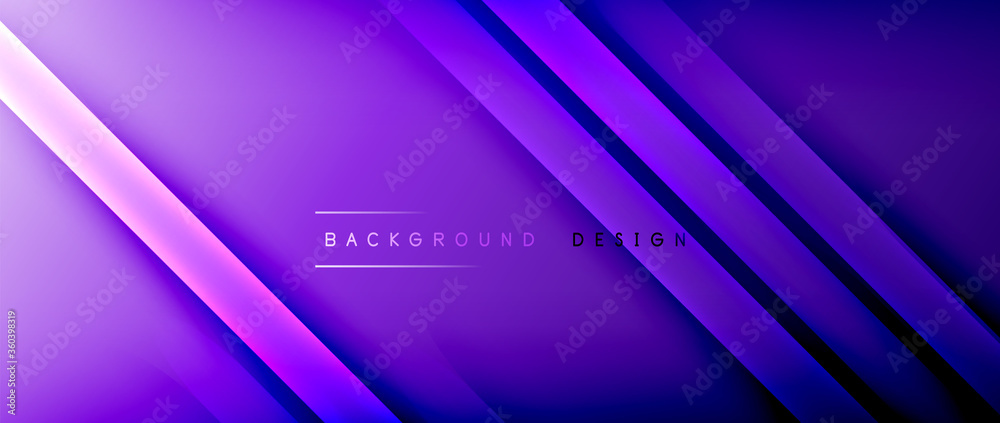 Bright gradient neon lines abstract background