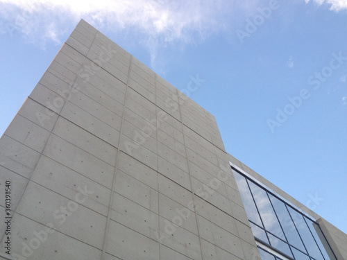 Modern building design facade metallic shiny background element