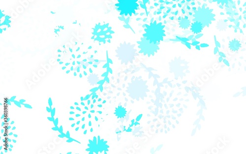 Light Blue  Green vector elegant background with flowers  roses.