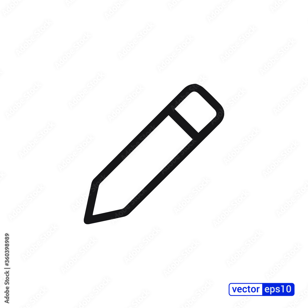 Pencil Icon, flat vector illustration logo sign/symbol. EPS 10 Pencil Icon, flat vector illustration logo sign/symbol. EPS 10