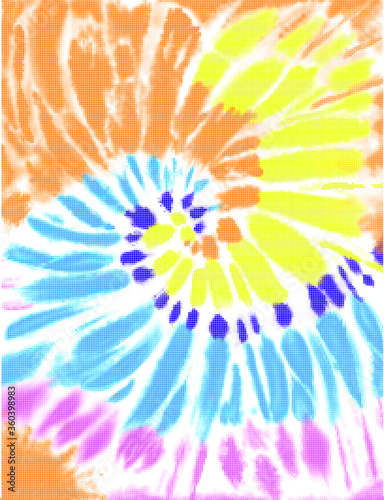 tie dye twist pattern