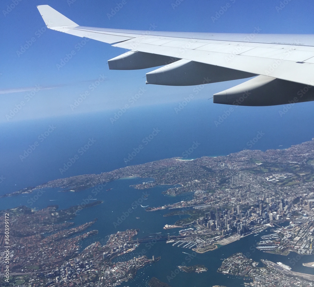Airplane over Sydney Harbour Airplane over Sydney Harbour