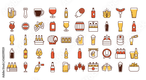 bundle of beer international day icons