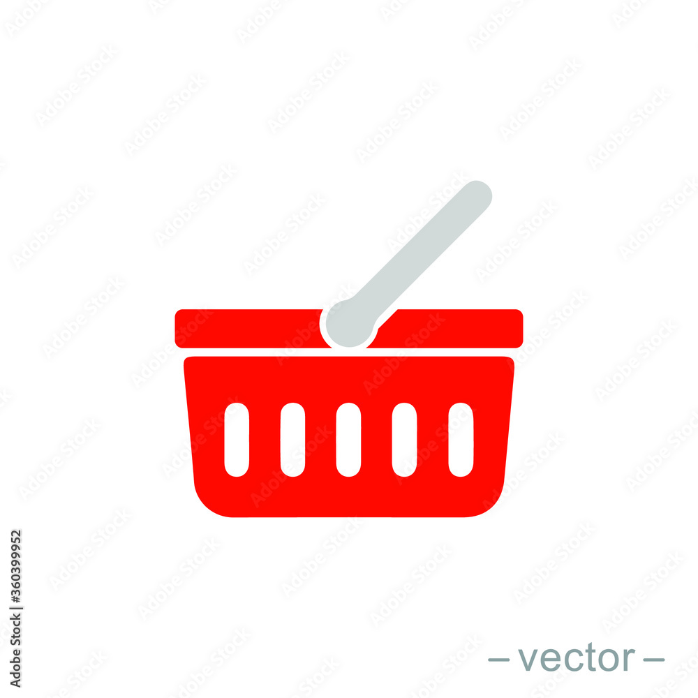 Shopping basket icon. Vector illustration. EPS 10.