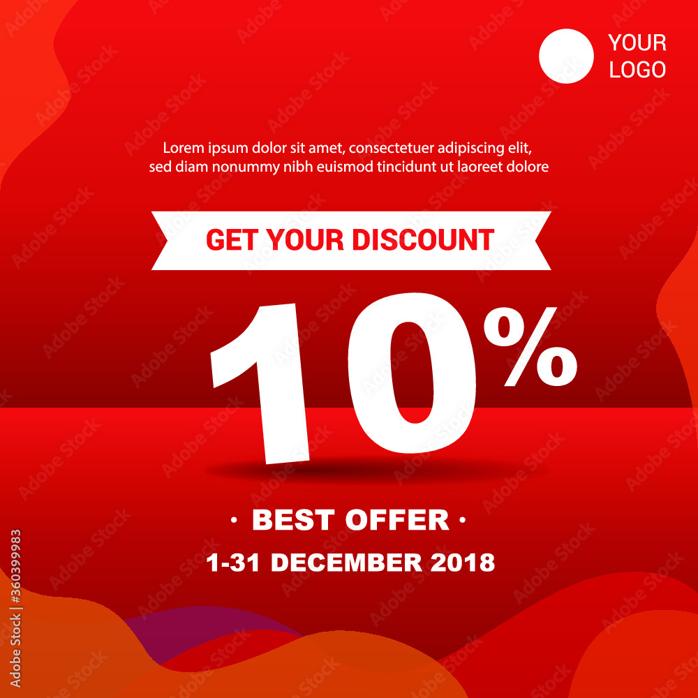 Sale banner template design, Big sale special offer. end of season special offer banner. vector illustration. - Vector Sale banner template design, Big sale special offer. end of season special offer banner. vector illustration. - Vector