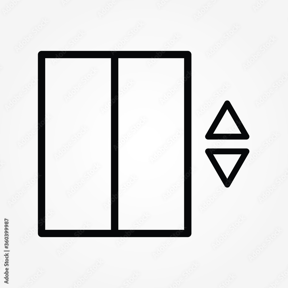 outline Lift vector icon design outline Lift vector icon design