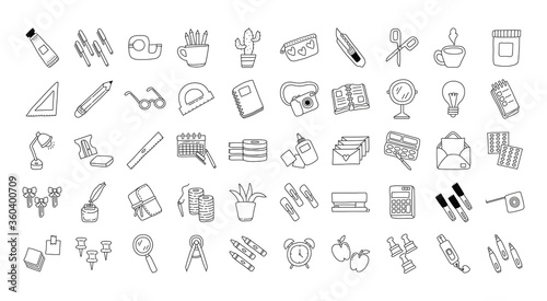 bundle of scrapbooking set icons
