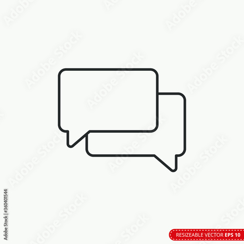 Talk bubble speech icon. Blank empty bubbles vector design elements. Chat on line symbol template. Dialogue balloon sticker silhouette. EPS 10