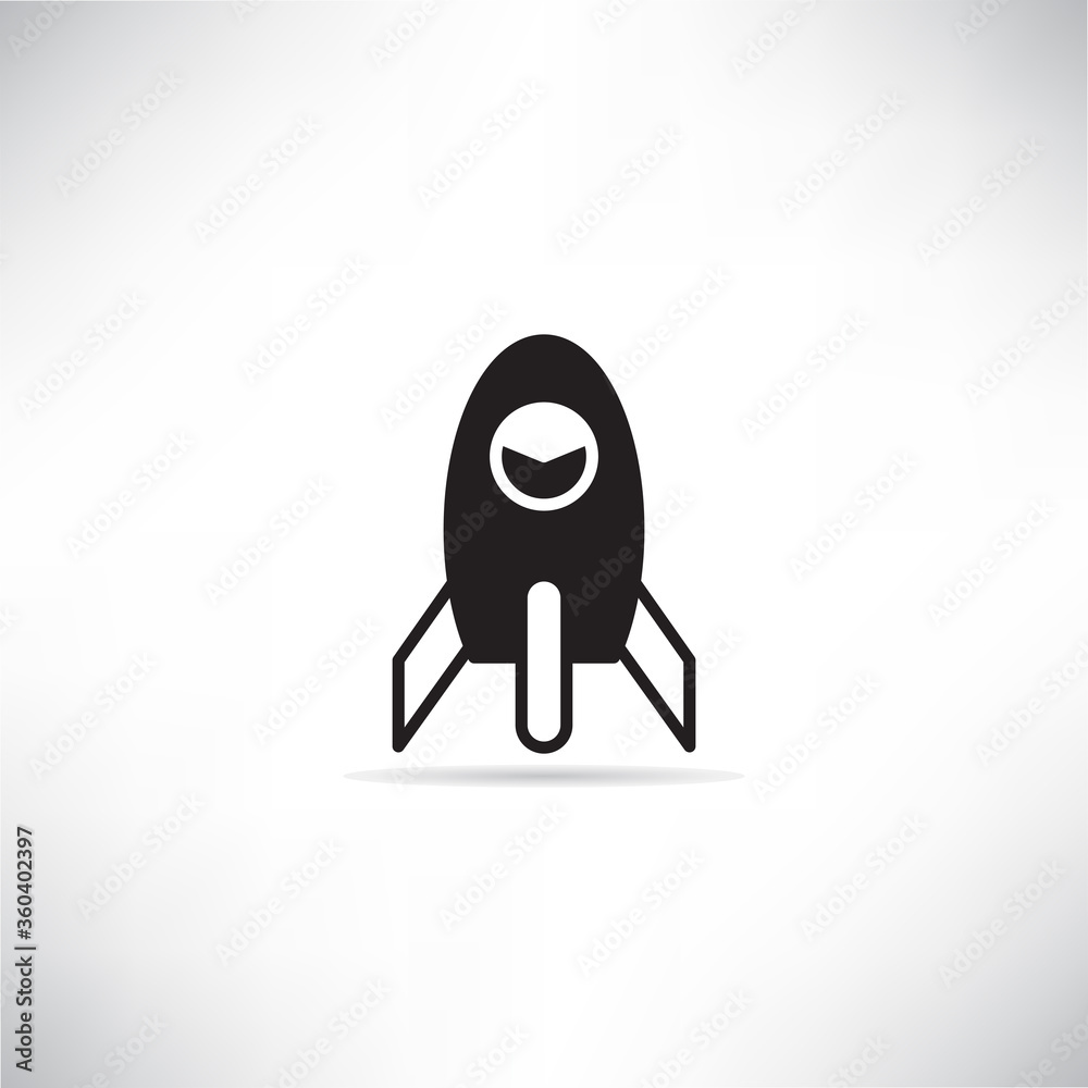 rocket and spaceship icon vector illustration rocket and spaceship icon vector illustration