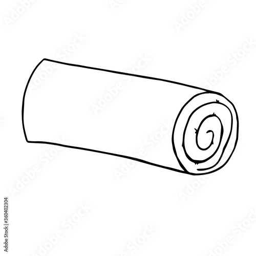 rolled towel for spa